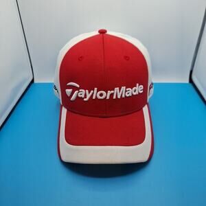 Adidas Taylormade Golf Baseball Cap Hat Fitted L/XL Red R9 TP Ball